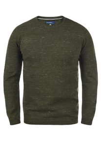 Strickfleece-Pullover Blend "Strickpullover BHAdrian", Herren, Gr. S, gr&uuml;n (deep depths), Obermaterial: 100% Baumwolle CO., Pullover Strickfleece-Pullover