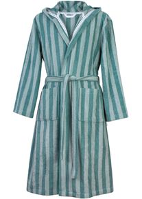 Bademantel Tom Tailor HOME "Bademantel CLASSIC BATH" Gr. S, fresh sage, smokey sage, S, Frottier, Hausm&auml;ntel, Bademantel