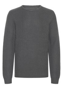 Strickfleece-Pullover Blend "Strickpullover BHDENO", Herren, Gr. XL, grau (iron gate), Obermaterial: 50% Baumwolle CO. 50% Polyacryl PAN., Pullover Strickfleece-Pullover