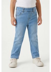 Slim-fit-Jeans name it "NMFSALLI SLIM DNM LEGGING 5357-TO NOOS", M&auml;dchen, Gr. 80, N-Gr, light blau denim, Denim/Jeans, Obermaterial: 57% Lyocell, 31% Polyester, 10% Viskose, 2% Elasthan, unifarben, slim fit kn&ouml;chellang, Jeans Slim-fit-Jeans