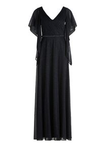 Abendkleid Vera Mont "Abendkleid im Glitzer-Look", Damen, Gr. 50, EURO, blau (dunkelblau, grau), Obermaterial: 100% Polyester PES., Kleider Abendkleid