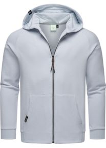 Kapuzensweatjacke Ragwear "Kapuzensweatjacke Zenway", Herren, Gr. XL, grau (light grau), Obermaterial: 70% Baumwolle CO. 30% Polyester PES., Sweatjacken Kapuzensweatjacke