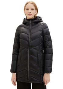 Steppmantel Tom Tailor, Damen, Gr. S (36), schwarz (deep schwarz), Obermaterial: 100% Polyamid. Futter: 100% Polyester, regular fit Po-bedeckend, M&auml;ntel Steppmantel, mit 2-Wege-Rei&szlig;verschluss