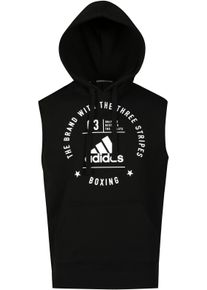 Kapuzensweatshirt adidas Performance "Community Sleeveless Hoody "BOXING" Gr. XS, schwarz (schwarz, wei&szlig;), Sweatshirts, Herren, XS, Obermaterial: 100% Baumwolle, Kapuzensweatshirt