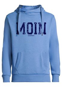 Kapuzenpullover SALZHAUT "Hoodie HEFF - MOIN", Herren, Gr. XL, blau (ocean blau), Obermaterial: 55% Baumwolle CO. 45% Polyester PES., Pullover Kapuzenpullover