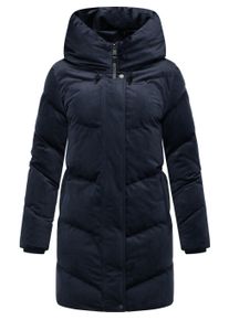 Kurzmantel Ragwear "Kurzmantel Avelin Velvet YOUMODO", Damen, Gr. S, blau (navy), Obermaterial: 100% Polyester PES. Obermaterial: Futter: 100% Polyester PES. 100% Polyester PES., M&auml;ntel Kurzmantel