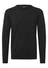 Rundhalspullover INDICODE "Rundhalspullover IDBadan", Herren, Gr. XXL, grau (charcoal mix), Obermaterial: 100% Baumwolle CO., unifarben, normal, Rundhals, Pullover Rundhalspullover