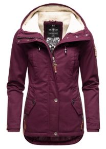 Winterjacke Marikoo "Winterjacke Bikoo", Damen, Gr. XS, rot (wine), Obermaterial: 100% Baumwolle CO. Obermaterial: Futter: 100% Polyester PES. 100% Polyester PES., Jacken Winterjacke