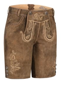 N&uuml;bler Trachtenlederhose N&Uuml;BLER "Lederhose Meera", Herren, Gr. 38, EURO, braun, Obermaterial: 100% Lammleder LEL., Hosen Trachtenlederhose