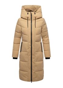 Steppmantel Navahoo "Steppmantel Schokokuss XIV", Damen, Gr. L, beige (sand), Obermaterial: 92% Nylon NY. 8% Elasthan EL. Obermaterial: Futter: 100% Polyester PES. 100% Polyester PES., M&auml;ntel Steppmantel