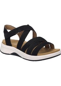 Sandale Josef Seibel "Estelle 07, schwarz", Damen, Gr. 37, schwarz, Obermaterial: 100% Rindsleder Leather cow., Schuhe Sandale