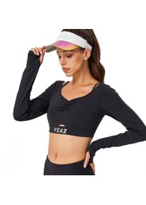 Longshirt YEAZ "Long Shirt HORIZON", Damen, Gr. S, schwarz, Obermaterial: 78% Polyester PES. 22% Elasthan EL., Sweatshirts Longshirt