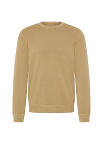 Strickfleece-Pullover Blend "Strickpullover BHAddo", Herren, Gr. M, gelb (starfish), Obermaterial: 100% Baumwolle CO., Pullover Strickfleece-Pullover