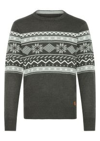 Strickfleece-Pullover Blend "Strickpullover BHNohr", Herren, Gr. XXL, grau (charcoal mix), Obermaterial: 100% Polyacryl PAN., Pullover Strickfleece-Pullover