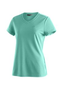 T-Shirt Maier Sports "Trudy", Damen, Gr. 40, hellmint, 100% Polyester, Rundhals, Shirts T-Shirt, Damen Kurzarmshirt, leichtes Sommer Funktionsshirt, V-Ausschnitt
