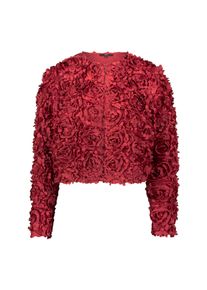 Boleroblazer Zero "Bolerojacke mit 3D Blumen", Damen, Gr. 40, rot (cabernet), Obermaterial: 100% Polyester PES., Blazer Boleroblazer