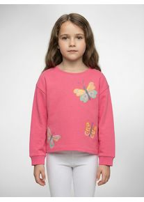 Sweatshirt Blue Seven, M&auml;dchen, Gr. 110, pink, Sweatware, Obermaterial: 100% Baumwolle, bedruckt, unifarben, Basic normal, Rundhals, Rippb&uuml;ndchen, Sweatshirts Sweatshirt
