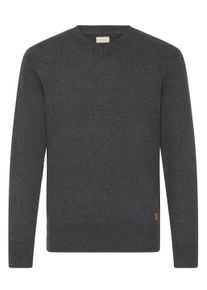 V-Ausschnitt-Pullover Blend "V-Ausschnitt-Pullover BHFibi", Herren, Gr. S, grau (charcoal mix), Obermaterial: 70% Baumwolle CO recyc.. 30% Polyester Pol. recyc.., Pullover V-Ausschnitt-Pullover