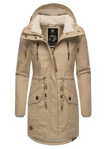 Wintermantel Ragwear "Wintermantel Elsie", Damen, Gr. S, grau (taupe24), Obermaterial: 65% Polyester PES. 35% Baumwolle CO. Obermaterial: Futter: 100% Polyester PES. 100% Polyester PES., M&auml;ntel Wintermantel