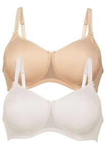 Schalen-BH Anita "2er Pack Schalen BH Lace Rose", Damen, Gr. 90, Cup G, bunt (champagner desert), Obermaterial: 50% Polyamid PA. 30% Polyester PES. 20% Elasthan EL., BHs Schalen-BH