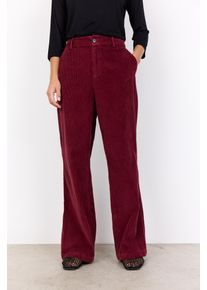 Cordhose soyaconcept "SC-BINDI 19-C", Damen, Gr. 46, N-Gr, rot (dunkelrot), Cord, Obermaterial: 90% Polyester, 10% Polyacryl, unifarben, normal, Hosen Cordhose