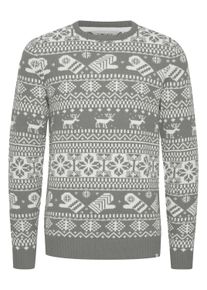 Norwegerpullover 11 Project "Norwegerpullover PRUwe", Herren, Gr. L, grau (zink mix), Feinstrick, Obermaterial: 100% Polyacryl PAN., normal, Rundhals, Pullover Norwegerpullover