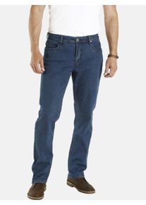 5-Pocket-Jeans Jan Vanderstorm "Jeans ALMIN", Herren, Gr. 60, blau (dunkelblau), Obermaterial: 98% Baumwolle CO. 2% Elasthan EL., comfort fit lang, Hosen 5-Pocket-Jeans