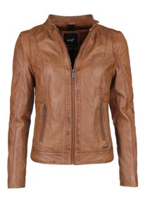 Lederjacke Maze "Lederjacke Marcie", Damen, Gr. L, braun (cognac), Obermaterial: 100% Lammleder LEL. Futter: 100% Polyester PES., Jacken Lederjacke