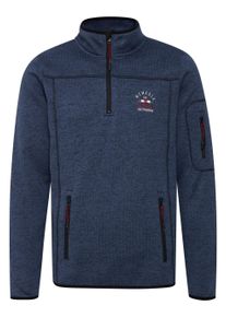 Outdoorjacke FQ1924 "Troyer FQBirk", Herren, Gr. L, blau (navy blazer melange), Obermaterial: 100% Polyester PES., Pullover Outdoorjacke