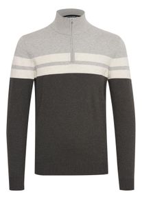 Troyer Blend "Troyer BHNaresh", Herren, Gr. XXL, grau (stone mix), Obermaterial: 100% Baumwolle CO., Pullover Troyer