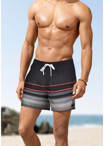 Badeshorts Quiksilver "HINAKO VL 15 YM", Herren, Gr. M, N-Gr, schwarz hinako, Obermaterial: 100% Polyester, Badehosen Badeshorts, sportliche Schnittform, leichtes Polyester, Topseller