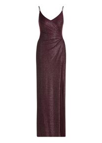 Abendkleid Vera Mont "Abendkleid mit Seitenschlitzen", Damen, Gr. 40, EURO, rot (dunkelrot, grau), Obermaterial: 81% Polyamid PA. 19% Elasthan EL., Kleider Abendkleid
