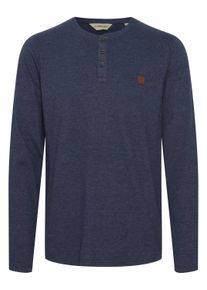 Langarmshirt 11 Project "Langarmshirt PRBonso", Damen, Gr. S, blau (marineblaus melange), Web, Obermaterial: 100% Baumwolle CO., regular fit normal, Rundhals, Shirts Langarmshirt