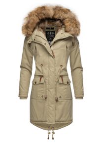 Wintermantel Navahoo "Wintermantel Rosinchen", Damen, Gr. XXL, grau (pebble grau), Obermaterial: 100% Baumwolle CO. Obermaterial: Futter: 100% Polyester PES. 100% Polyester PES., M&auml;ntel Wintermantel