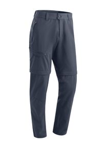 Outdoorhose Maier Sports "Tajo Zip Loop", Herren, Gr. 25, Kurzgr&ouml;&szlig;en, blau (graublau), 100% Polyester, Hosen Outdoorhose, Herren Zip-Off Wanderhose, atmungsaktive Trekkinghose, Regular Fit