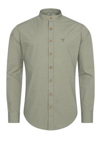 N&uuml;bler Trachtenhemd N&Uuml;BLER "Trachtenhemd langarm Phil", Herren, Gr. M, EURO, gr&uuml;n (oliv), Obermaterial: 65% Baumwolle CO. 35% Polyester PES., Hemden Trachtenhemd