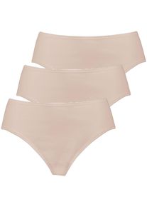 H&uuml;ftslip Nina von C. "3er Pack Damen H&uuml;ftslip Daily", Damen, Gr. 50, beige (nude), Obermaterial: 100% Baumwolle CO., Unterhosen H&uuml;ftslip