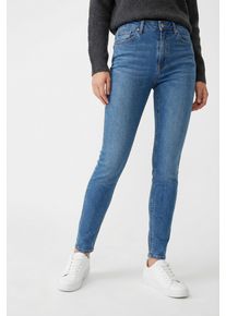 Slim-fit-Jeans Freequent "FQHARLOW", Damen, Gr. 31, N-Gr, blau (vintage blau denim), Denim/Jeans, Obermaterial: 70% Baumwolle, 25% Polyester, 3% Viskose, 2% Elasthan, unifarben, slim fit kn&ouml;chellang, Jeans Slim-fit-Jeans, im Five-Pocket Style