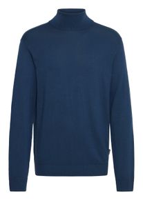 Rollkragenpullover Blend "Rollkragenpullover BHDAN", Herren, Gr. M, blau (marineblaus), Obermaterial: 70% Viskose CV. 30% Nylon NY., Pullover Rollkragenpullover