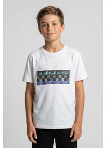 T-Shirt Quiksilver "NEXT GEN SHORT SLEEVE", Jungen, Gr. 10 (134/140), wei&szlig;, Obermaterial: 100% Baumwolle, Shirts T-Shirt