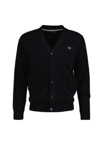 Sweatshirt Gant "Strickjacke CLASSIC COTTON V-CARDIGAN", Herren, Gr. M, schwarz, Obermaterial: 100% Baumwolle CO., Sweatshirts Sweatshirt
