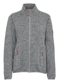 Fleecejacke North Bend "Fleecejacke NBSamana", Damen, Gr. 40, blau (light grau melange), Obermaterial: 100% Polyester PES., regular fit, Jacken Fleecejacke