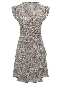 Volantkleid Ragwear "Sommerkleid Chantalia Print", Damen, Gr. M, N-Gr, beige (ecru), Obermaterial: 100% Viskose CV., Kleider Volantkleid