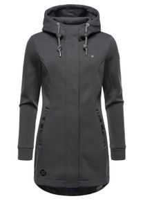 Kapuzensweatjacke Ragwear "Sweatjacke Letti Bonded", Damen, Gr. S, grau (dunkelgrau), Obermaterial: 100% Polyester PES. Futter: 100% Polyester PES., Jacken Kapuzensweatjacke