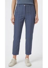 7/8-Hose KjBRAND "BEA 7/8", Damen, Gr. 46, N-Gr, mittelblau gestreift, Web, Obermaterial: 47% Baumwolle, 45% Polyester, 6% Viskose, 2% Elasthan, figurumspielend 7/8-L&auml;nge, Hosen 7/8-Hose, b&uuml;gelfrei