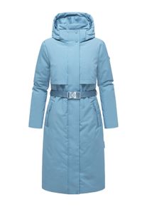 Wintermantel Navahoo "Wintermantel Waldbummler 14", Damen, Gr. XXL, blau (powder blau), Obermaterial: 100% Polyester PES. Obermaterial: Futter: 100% Polyester PES. 100% Polyester PES., M&auml;ntel Wintermantel