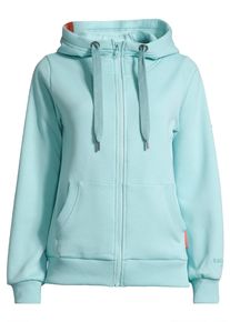 Sweatjacke SALZHAUT "Sweatjacke S&Ouml;&Ouml;TE", Damen, Gr. XXL, blau (aqua), Obermaterial: 55% Baumwolle CO. 45% Polyester PES., Sweatjacken Sweatjacke