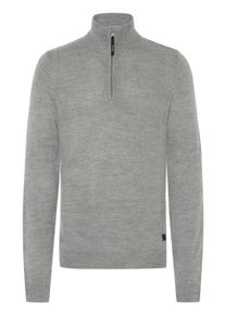 !Solid Troyer SOLID "Troyer SDBATIK", Herren, Gr. S, grau (gray melange), Obermaterial: 100% Polyacryl PAN., Pullover Troyer