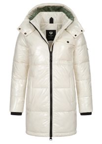 Wintermantel Ragwear "Wintermantel Roobie Long", Damen, Gr. XL, wei&szlig; (sanftes wei&szlig;), Obermaterial: 100% Nylon NY. Obermaterial: Futter: 100% Polyester PES. 100% Polyester PES., M&auml;ntel Wintermantel