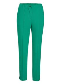 Chinohose GOLDNER "Elegante, schmale Hose LOUISA", Damen, Gr. 46, N-Gr, gr&uuml;n, Obermaterial: 67% Viskose CV. 27% Polyamid PA. 6% Elasthan EL., Hosen Chinohose